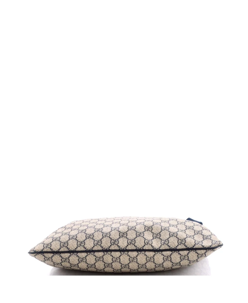 Pre-Owned Gucci Large Zip Top Messenger Bag Gg Coated Canvas