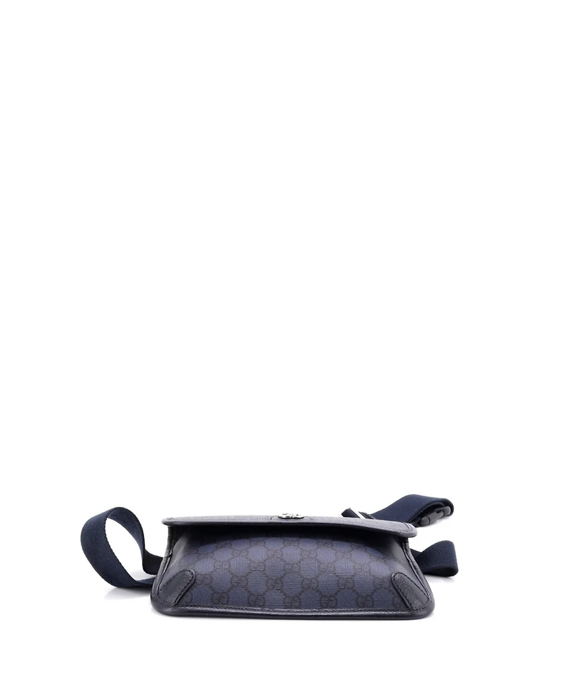 Pre-Owned Gucci Flap Belt Bag Gg Coated Canvas with Leather