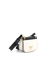 Pre-Owned Prada Small Pionniere Saddle Crossbody Bag City Calfskin