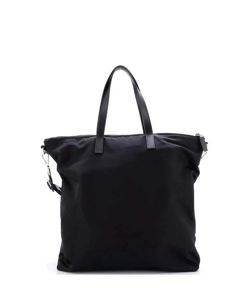 Pre-Owned Prada Large Vela Zip Top Convertible Tote Tessuto