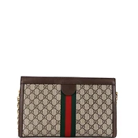 Pre-Owned Gucci Ophidia Chain Shoulder Bag Gg Coated Canvas