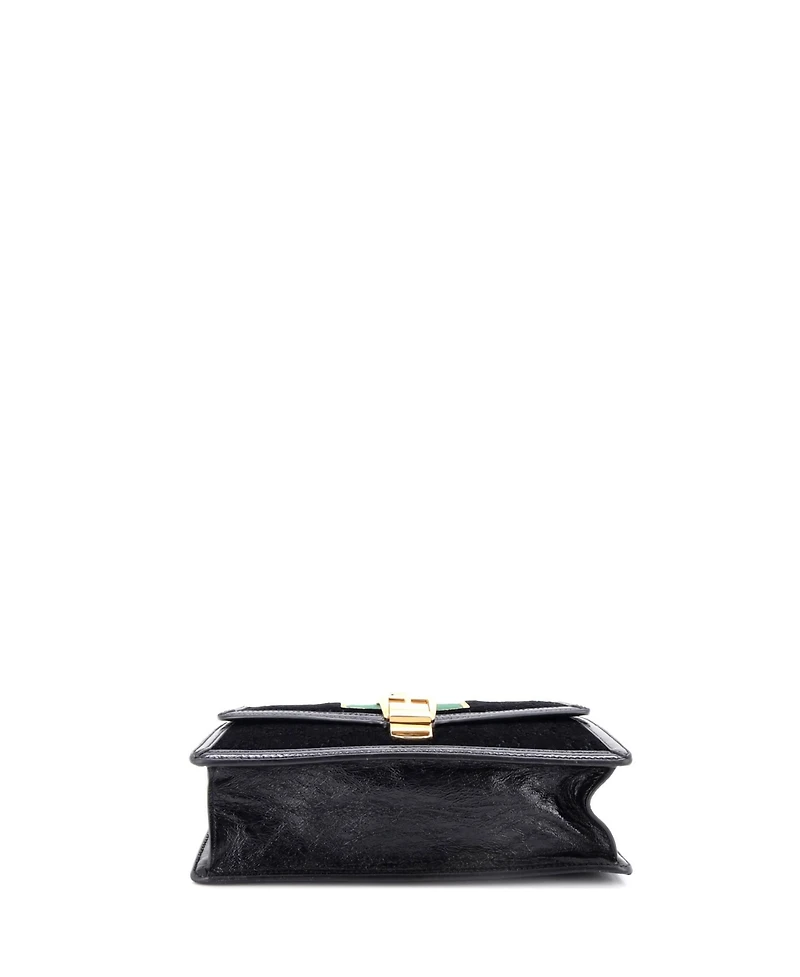 Pre-Owned Gucci Small Sylvie Shoulder Bag Gg Velvet