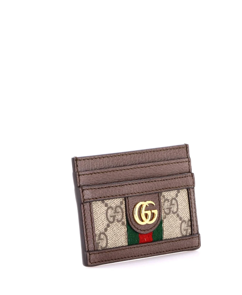 Pre-Owned Gucci Ophidia Card Holder Gg Coated Canvas