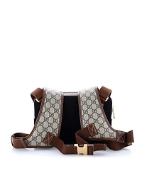 Pre-Owned Gucci Interlocking G Patch Buckle Backpack Gg Coated Canvas
