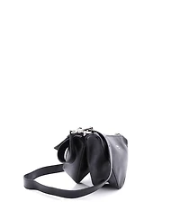 Pre-Owned Prada Double Triangle Logo Zip Shoulder Bag Saffiano Leather and Leather