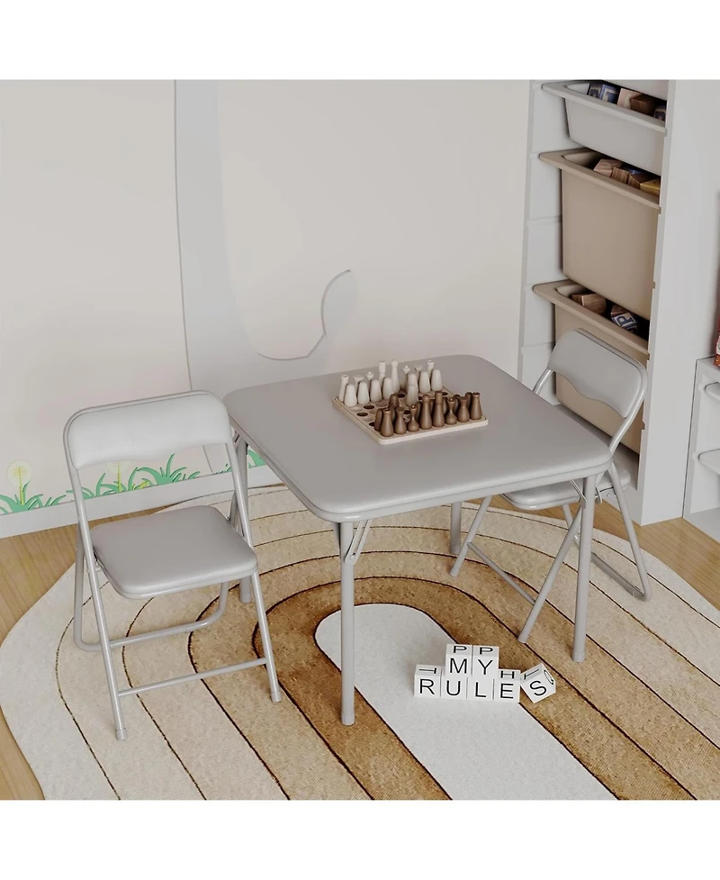 gaomon Boys and Girls Folding Table and Chair Set of 3