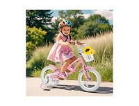 Hongge Kids Bike with Training Wheels and Basket for Boys & Girls