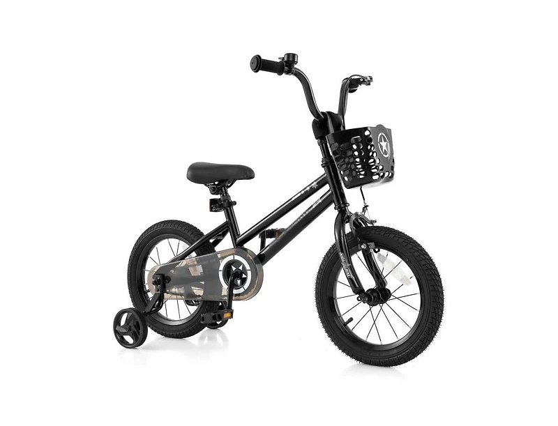 Hongge Kids Bike with Basket and Training Wheels-4-5 Years