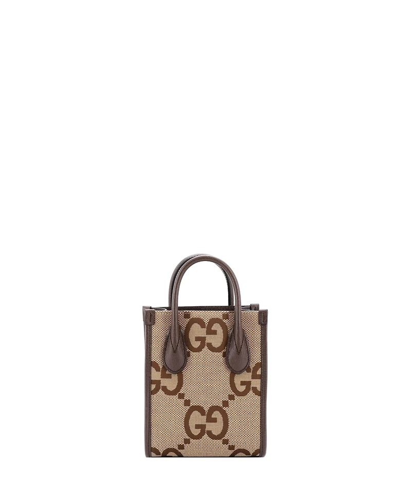 Pre-Owned Gucci Mini Vertical Tote Jumbo Gg Canvas
