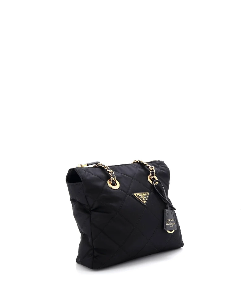 Pre-Owned Prada Re-Edition 1995 Chain Tote Quilted Re-Nylon