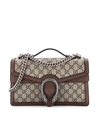 Pre-Owned Gucci Small Dionysus Top Handle Chain Bag Gg Coated Canvas