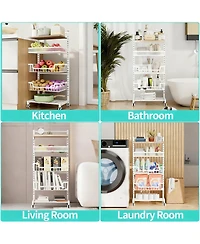 Yigii Fruit Basket Kitchen Cart 5 Tier Adjustable Vegetable Storage shelve