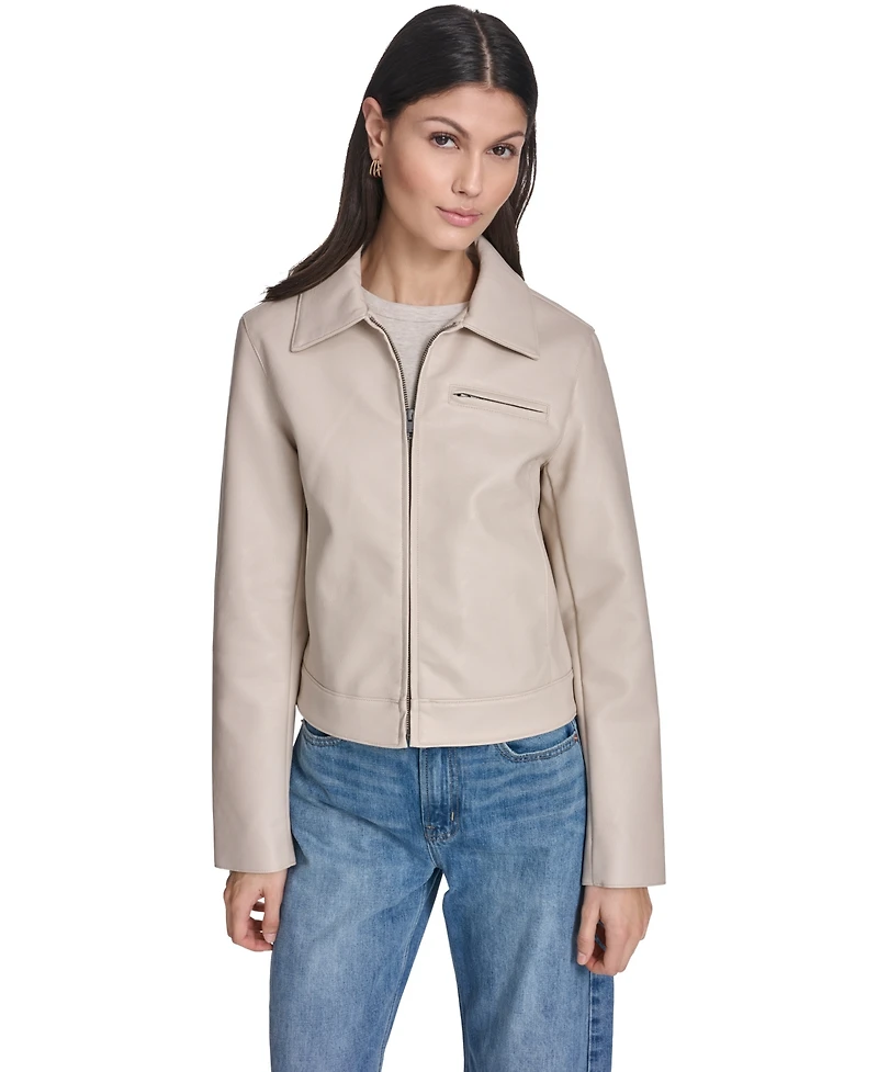 Levi's Women's Faux Leather Laydown Collar Jacket