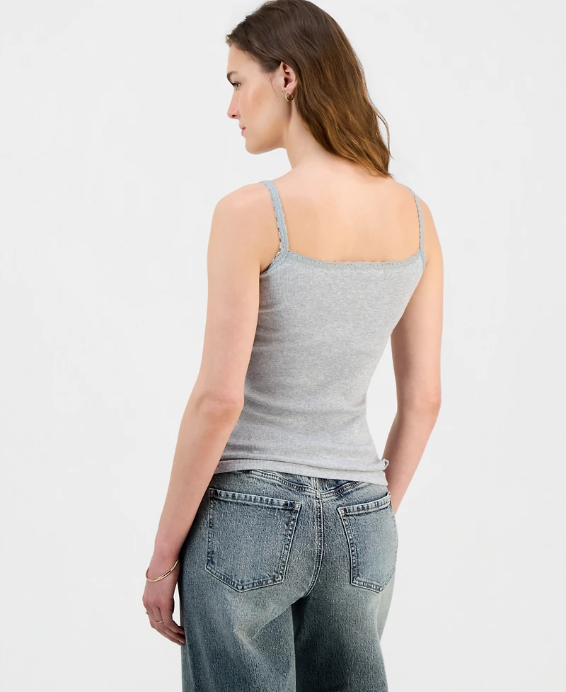 Sincerely Jules Juniors' Beaded-Trim Y2K Camisole
