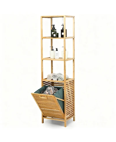 Yigii Tilt Out Laundry Hamper Storage Shelves Removable Basket