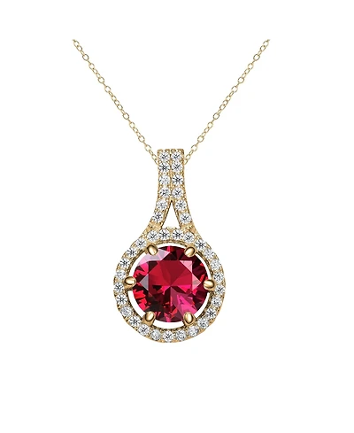 Unique Colored Cubic Zirconia Drop Pendant Necklace
