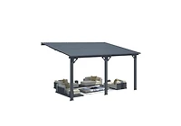 Aecojoy 14x10 Outdoor Hardtop Gazebo Adjustable Height Pergola for Patio