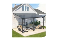 Aecojoy 14x10 Outdoor Hardtop Gazebo Adjustable Height Pergola for Patio