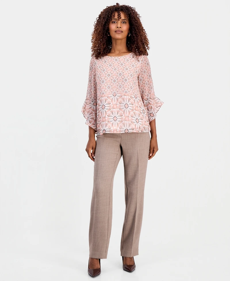 Kasper Women's Printed 3/4-Sleeve Top