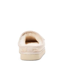 Dearfoams Women's Greta Genuine Shearling Knit Clog Slipper