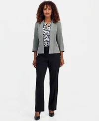 Kasper Women's Open-Front 3/4-Sleeve Jacket