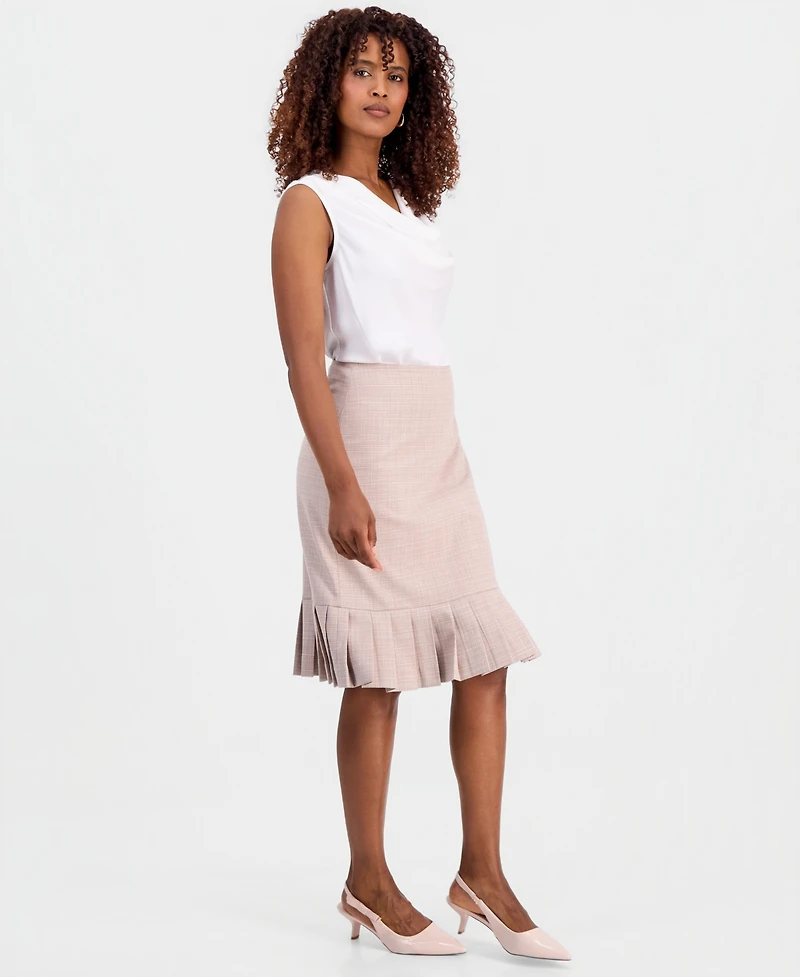 Kasper Women's Pleated-Hem Pencil Skirt