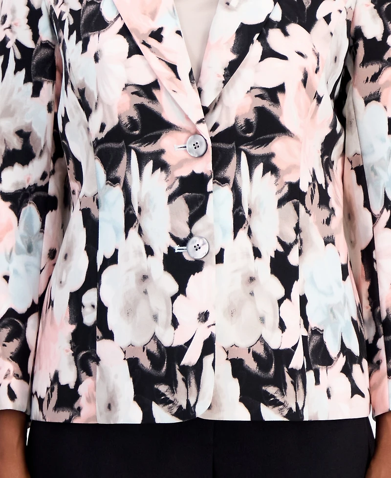 Kasper Women's Printed Two-Button Blazer