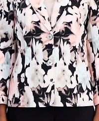 Kasper Women's Printed Two-Button Blazer
