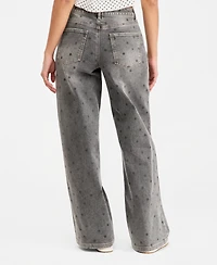 Madden Girl Juniors' Ultra '90s Polka-Dot Jeans
