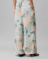 Calvin Klein Women's High-Rise Straight-Fit Wide-Leg Pull-On Pants