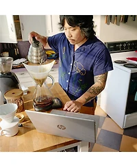 Hp Essential X 15.6" Traditional Laptop Amd Ryzen 5 8GB Ram Amd Radeon Graphics 128GB Ssd Storage Windows 11 Home 60Hz - Silver