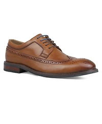 Bar Iii Men's Asherr Long Wing Brogue Leather Dress Shoes, Created for Macy's