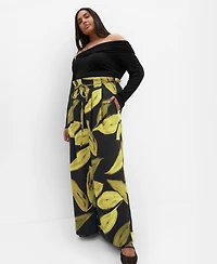 City Chic Women's Shania Aspect Print Wide Leg Pant