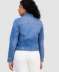 Style & Co Petite Classic Denim Trucker Jacket