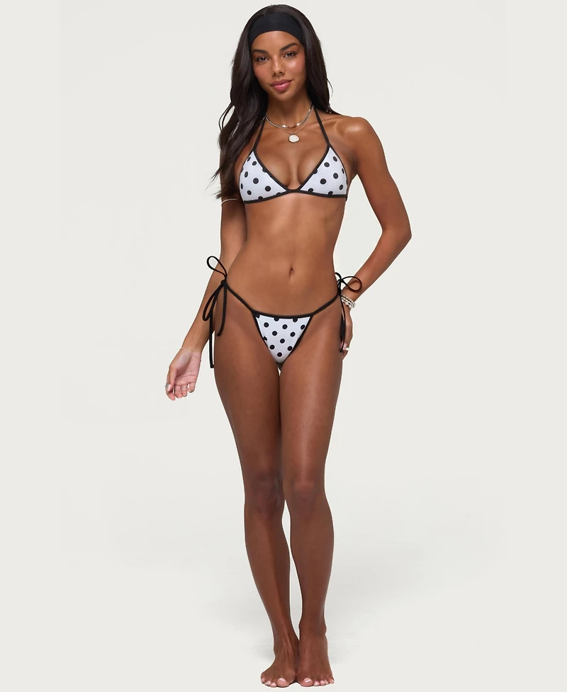 Edikted Women's Tora Polka Dot Triangle Bikini Top