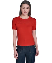 Tommy Hilfiger Women's Crew Neck Floral Sweater