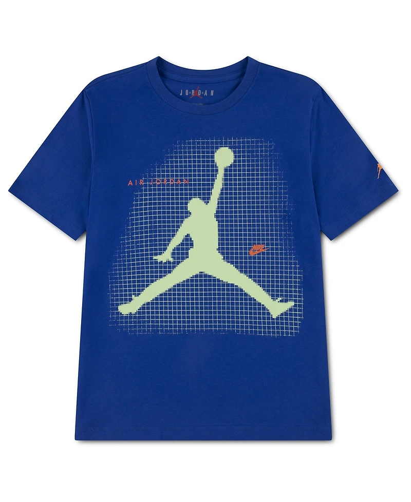 Jordan Boys' 8-20 Jumpman Grid Blur Crewneck T-Shirt