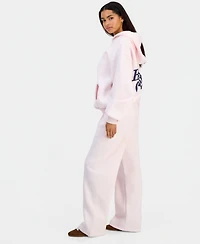 The Happy Camp3r Juniors' Puff-Print Wide-Leg Sweatpants