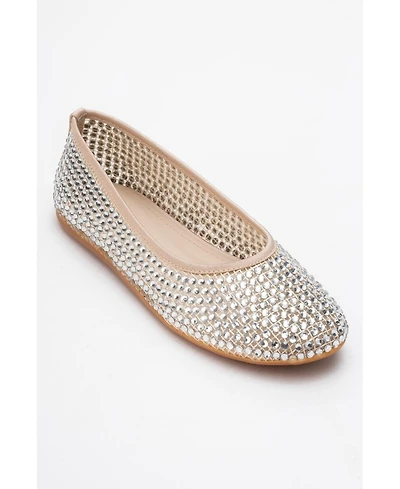 Prologue Shoes Runway Mesh Embellished Ballet Flat