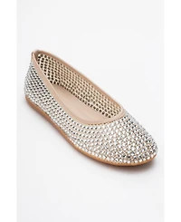 Prologue Shoes Runway Mesh Embellished Ballet Flat