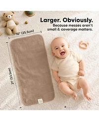 KeaBabies Kids 5-Pack Lyra Muslin Burp Cloths Boy, Girl, Soft Cotton Burping for Newborn