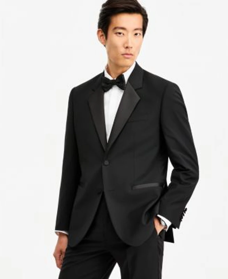 Hugo By Hugo Boss Mens Modern Fit Wool Blend Super Flex Stretch Tuxedo Separates