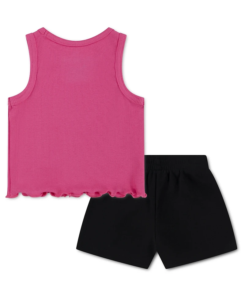 Jordan Boys' Toddler 2T-4T Ribbed Tank and Pleated Shorts, 2-Piece Set