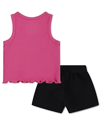 Jordan Boys' Toddler 2T-4T Ribbed Tank and Pleated Shorts, 2-Piece Set