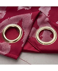 Rt Designers Collection Heathrow Halo Foil Blackout Polyester Window Curtain Grommet Panel