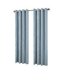 Rt Designers Collection Bexley Foil Jacquard Polyester Window Curtain Grommet Panel 52" x 84