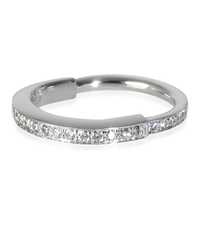 Pre-Owned Tiffany & Co White Gold Diamond Lock Ring