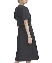 Elle Collection Women's Shirred Sleeve Top