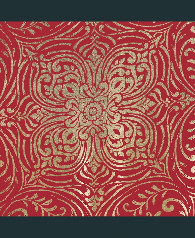 Rt Designers Collection Helena Halo Foil Blackout Polyester Window Curtain Grommet Panel 52" x 84