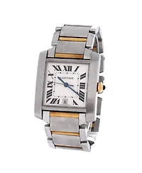 Pre-Owned Cartier Tank Francaise Automatic Watch in Stainless Steel and Gold 28mm